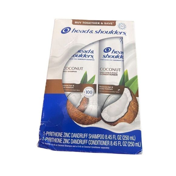 Head & Shoulders Coconut Daily Anti-Dandruff Shampoo & Conditioner 8.45 oz each - Picture 1 of 2